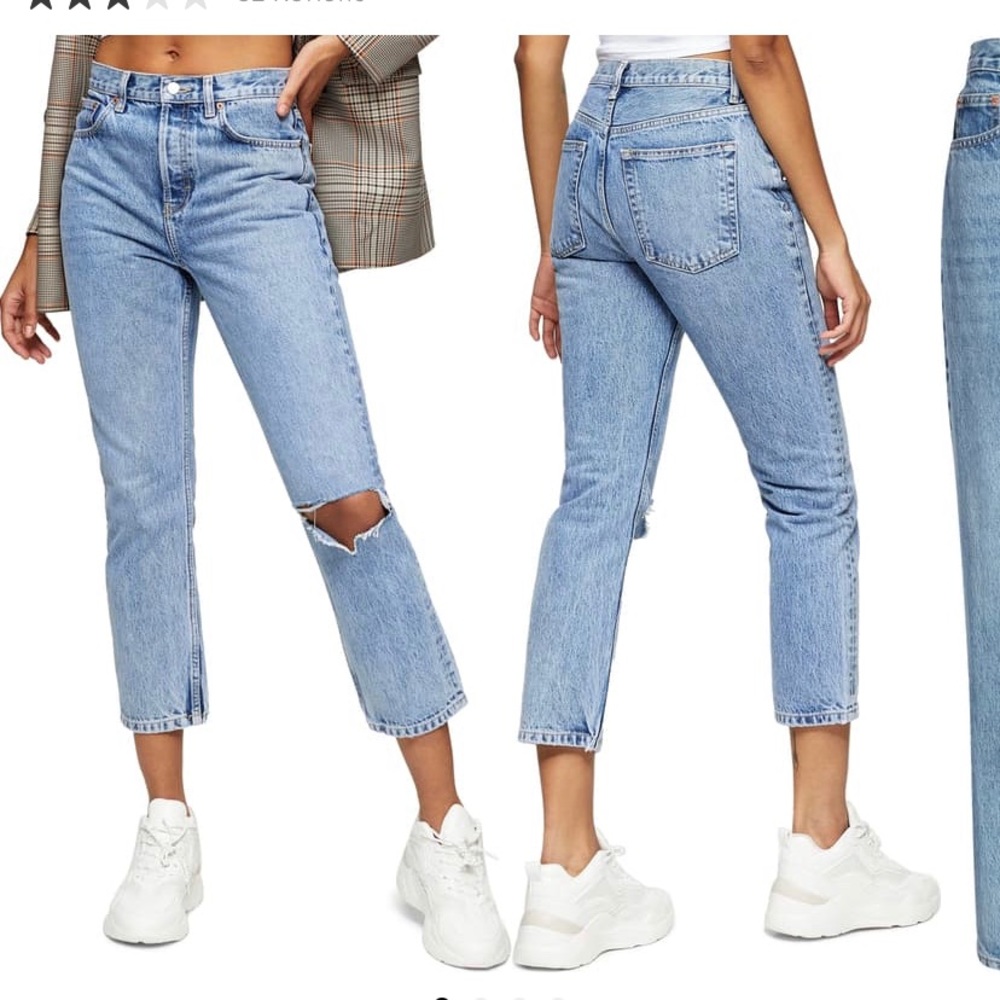 Topshop Chicago Crop Slim Straight Jeans